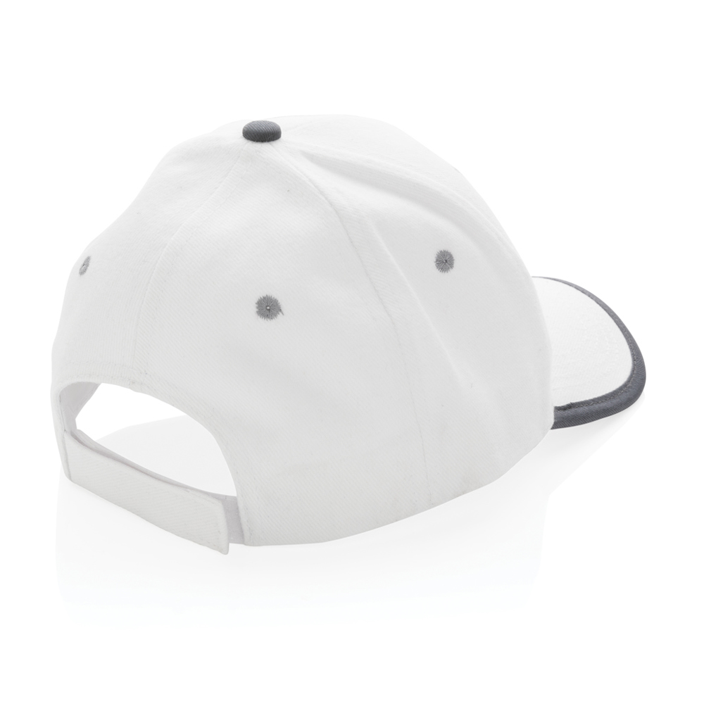 Impact AWARE™ 6 panel 280gr recycled katoen cap met bies