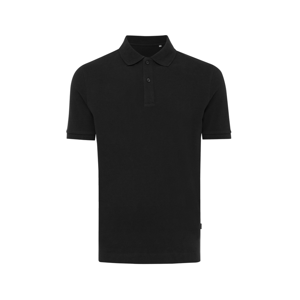 IQONIQ Yosemite gerecycled katoen pique polo - zwart (± PMS Black)