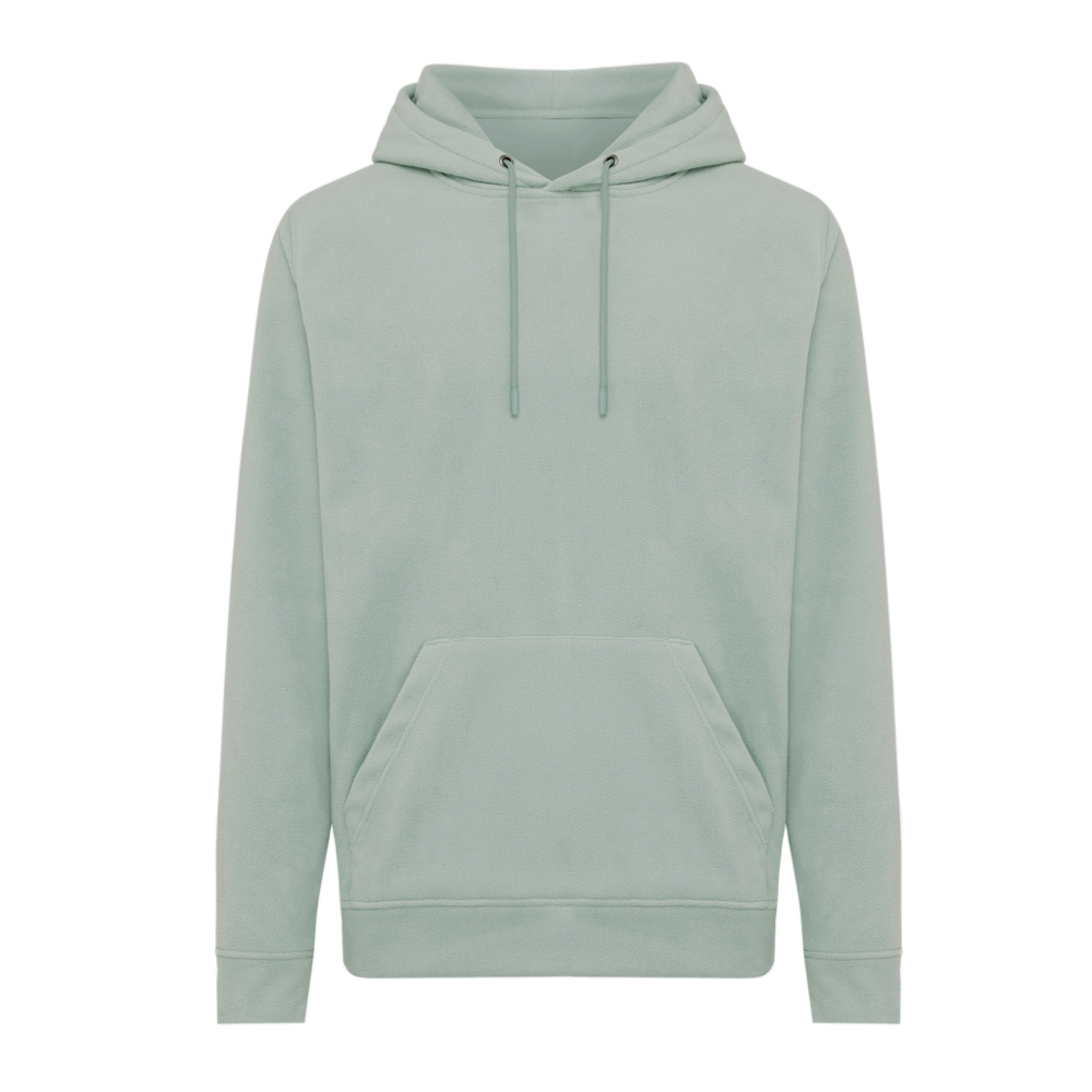 IQONIQ Trivor gerecycled polyester fleece hoodie - iceberg green (± PMS 15-5205 TCX)