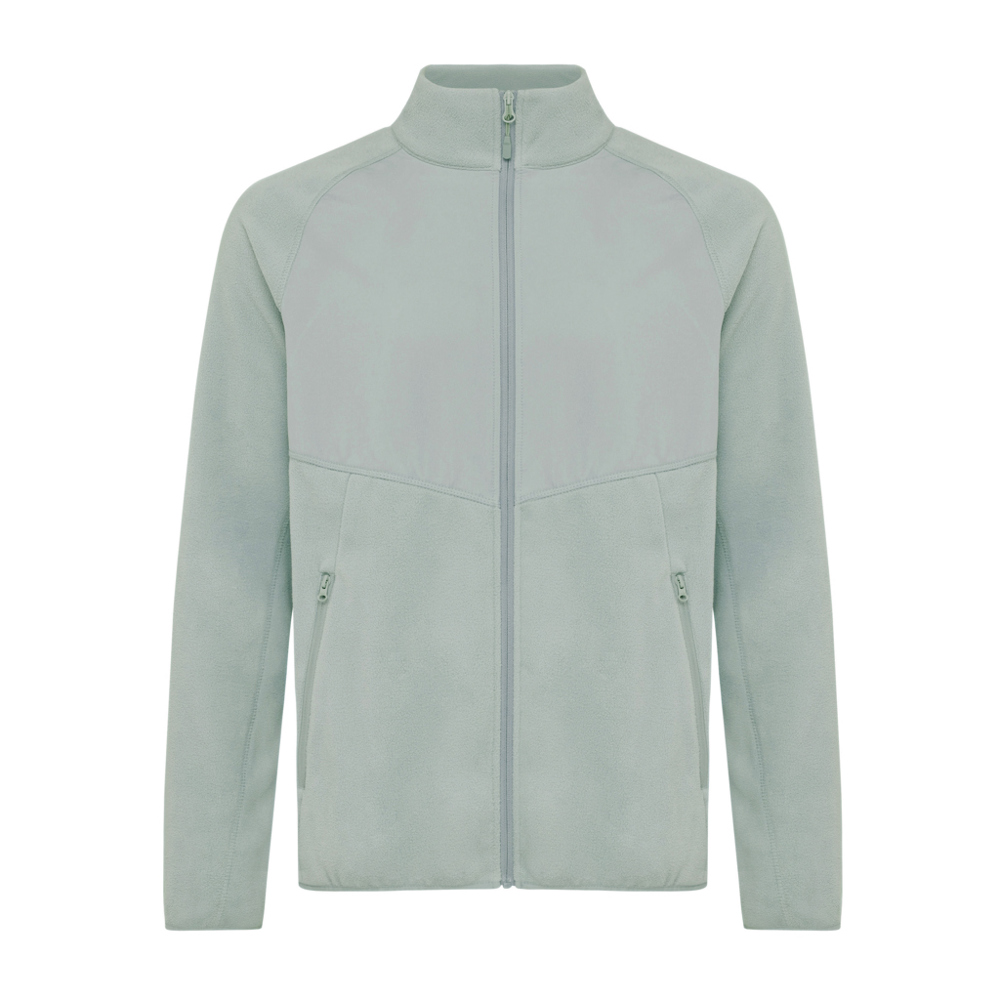 IQONIQ Talung gerecycled polyester fleece jas met rits - iceberg green (± PMS 15-5205 TCX)