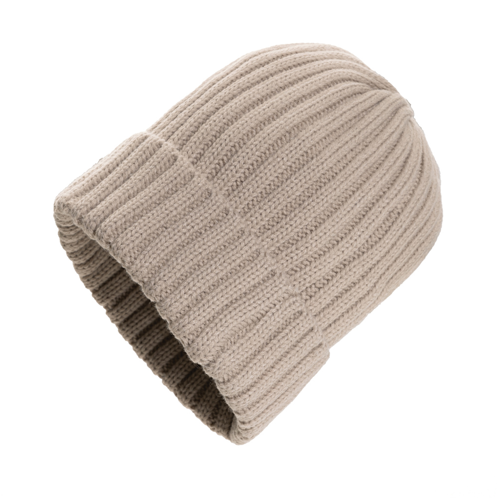 Kennedi AWARE™ Polylana®beanie met brede rib - desert (± PMS 7528 C)