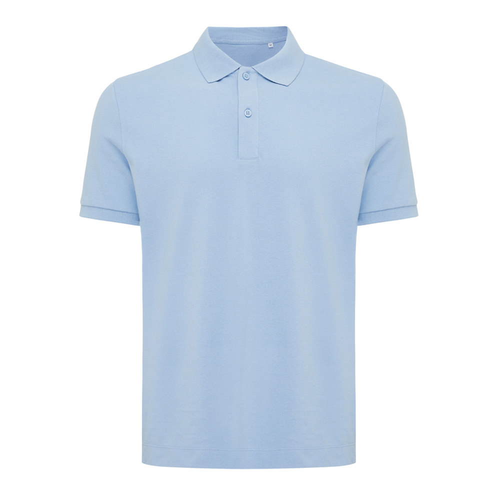 IQONIQ Yosemite gerecycled katoen pique polo - sky blue (± PMS 15-3930 TCX)