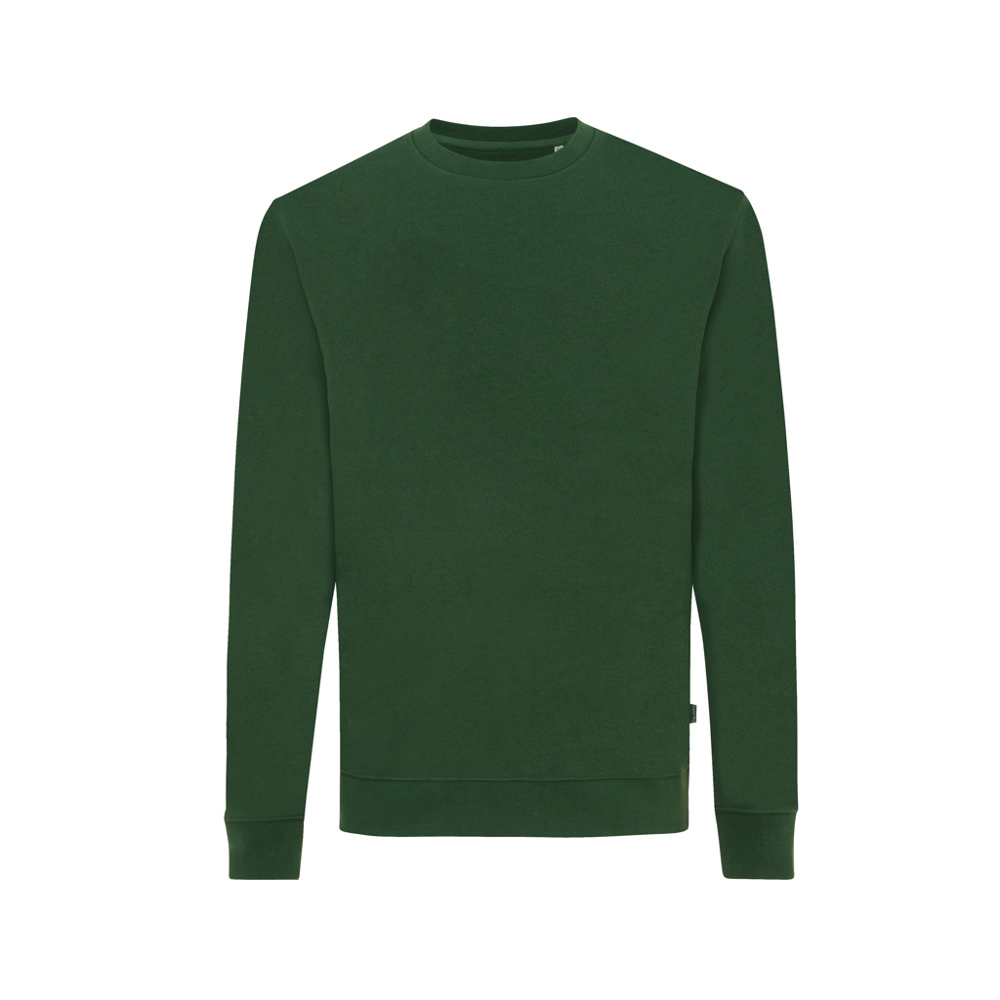 IQONIQ Zion gerecycled katoen sweater - forest green (± PMS 19-5920TCX)