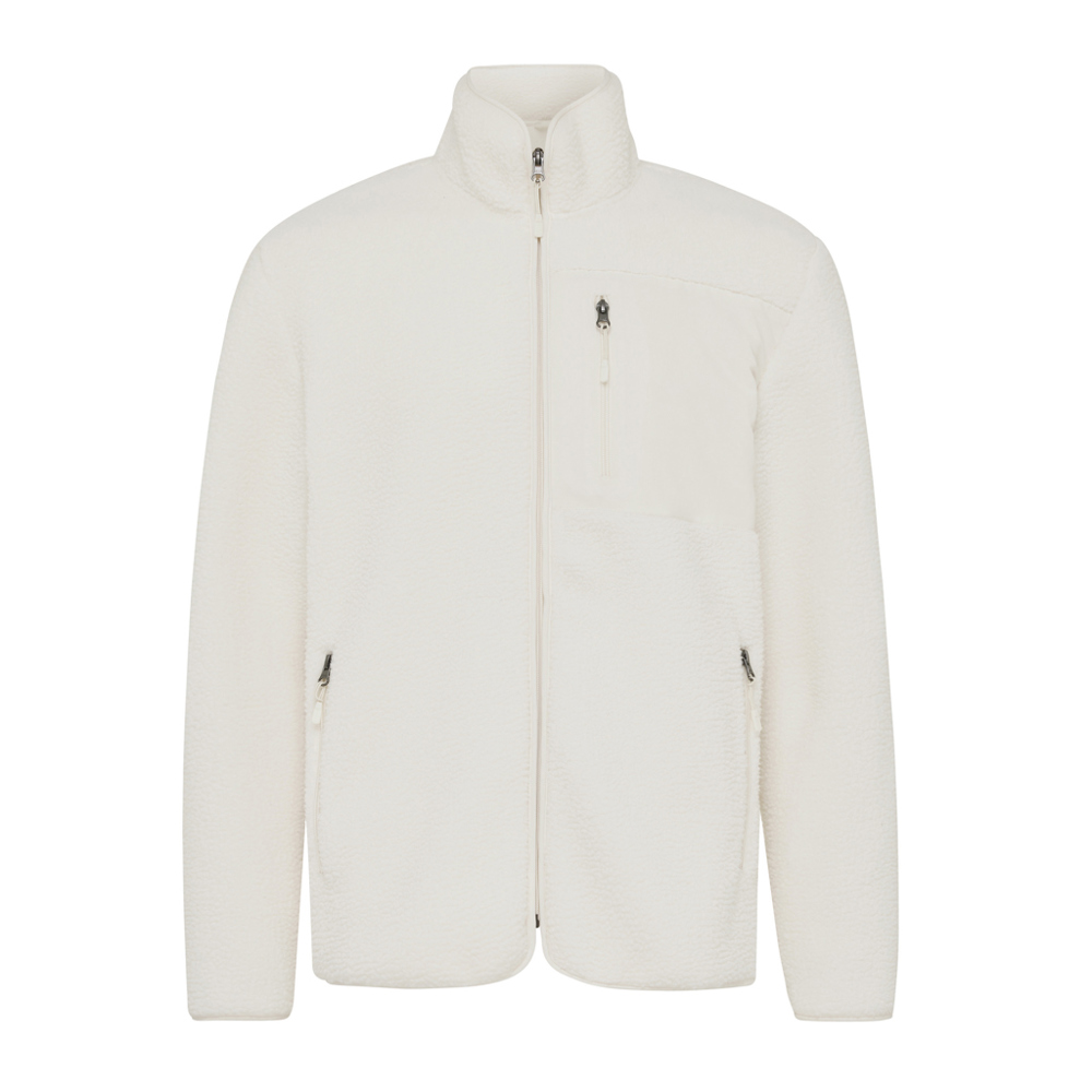 IQONIQ Diran gerecycled polyester pile-fleece jas - naturel (± PMS 11-0701 TCX)