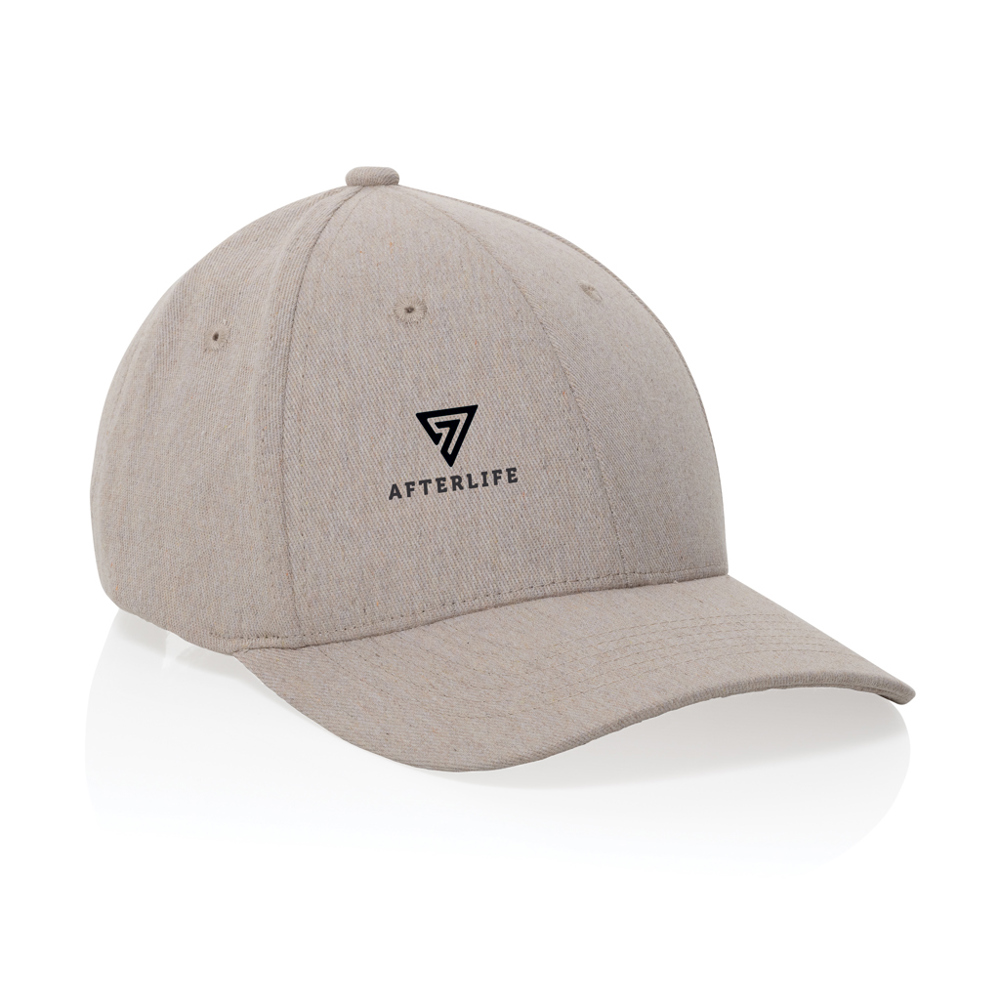 Milo AWARE™ recycled heather 6 paneel cap 200gr