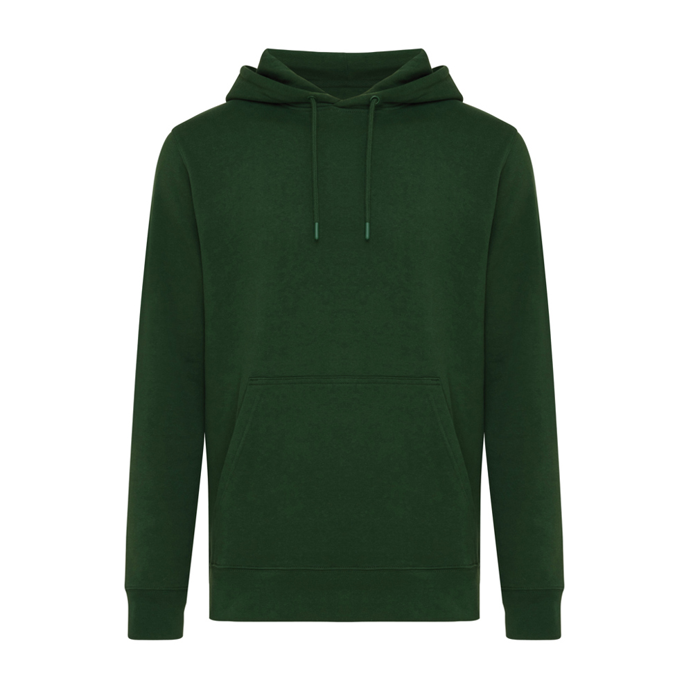 IQONIQ Rila lichtgewicht gerecycled katoen hoodie - forest green (± PMS 19-5920TCX)