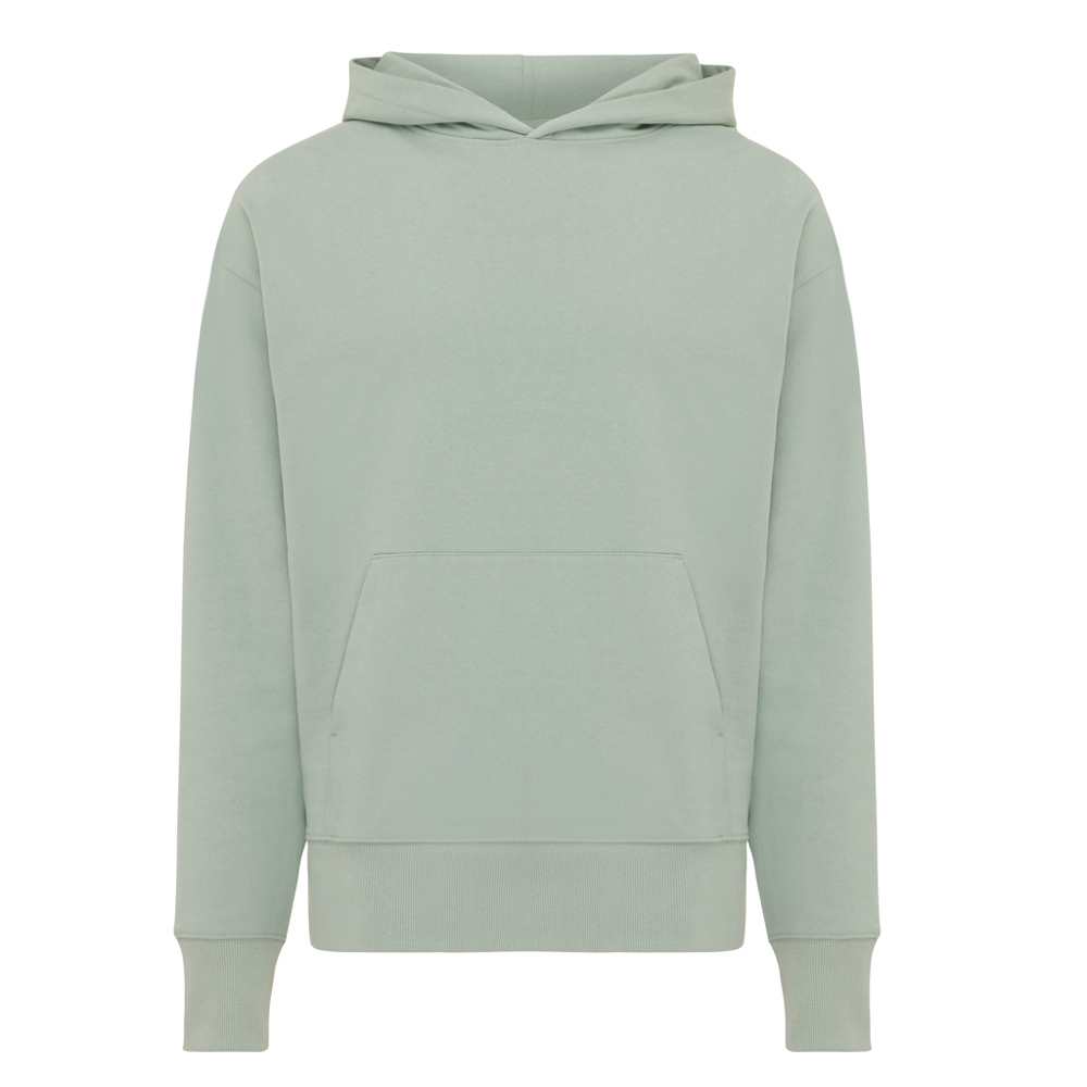 IQONIQ Yoho gerecycled katoen relaxed hoodie - iceberg green (± PMS 15-5205 TCX)