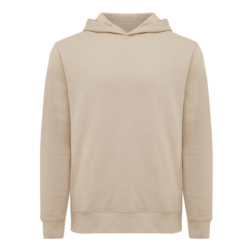 IQONIQ Yengo recycled katoen hoodie met steekzakken - desert (± PMS 14-0708 TCX)
