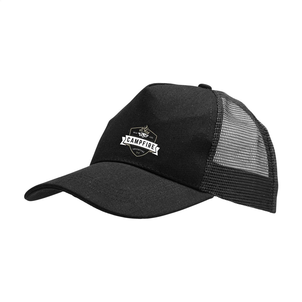 Trucker Recycled Cotton pet - zwart