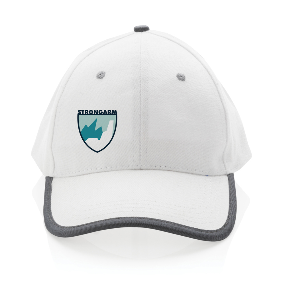 Impact AWARE™ 6 panel 280gr recycled katoen cap met bies