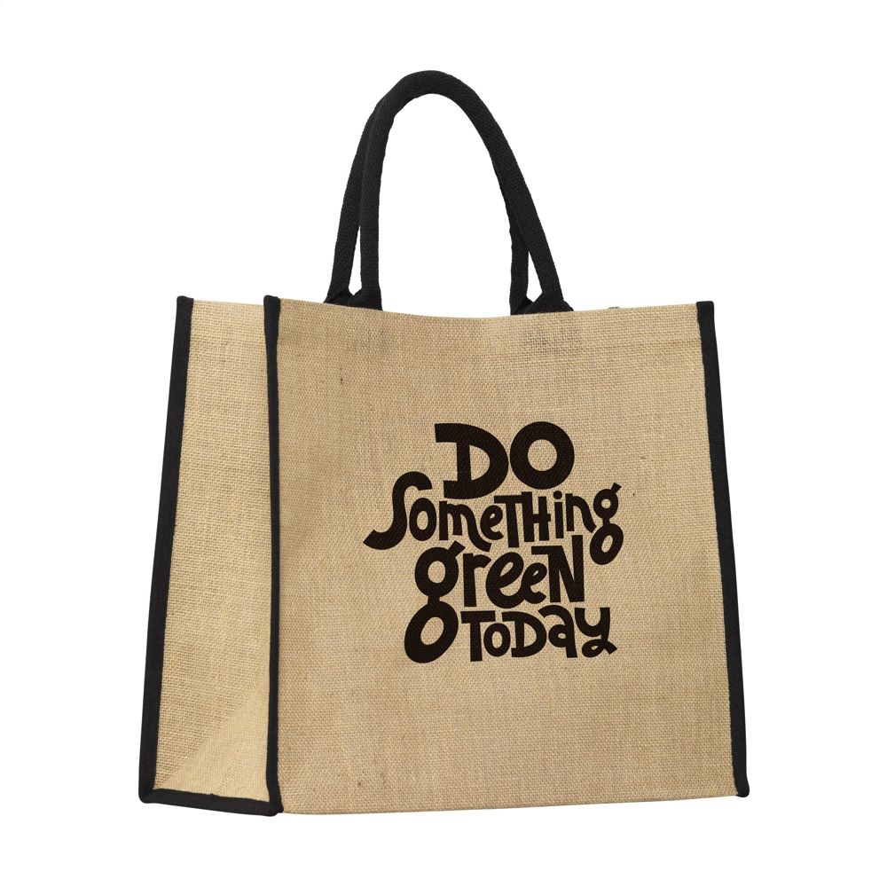 Gerano Jute Shopper winkeltas - zwart