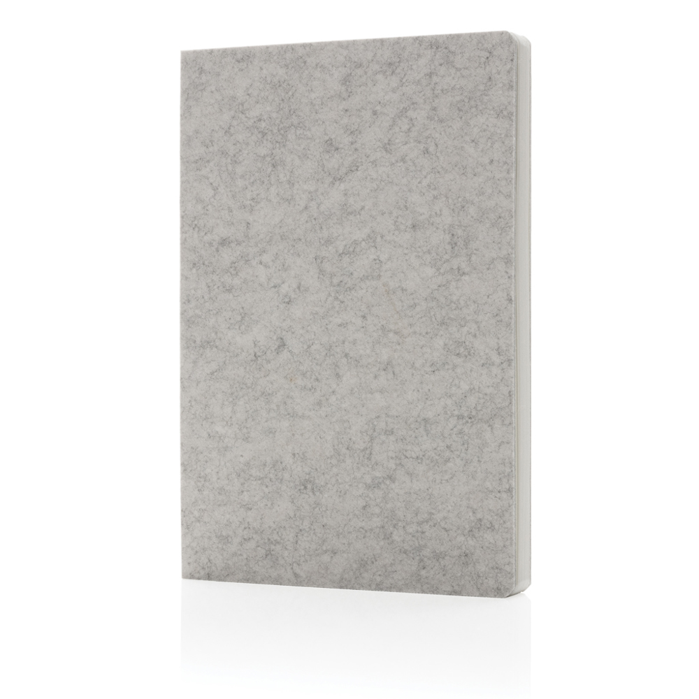 Phrase GRS gecertificeerd gerecycled vilt A5 notitieboek - grijs (± PMS Grey)