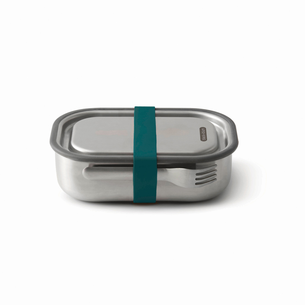Black+Blum RVS Lunchbox Groot - turquoise (± PMS 315U)