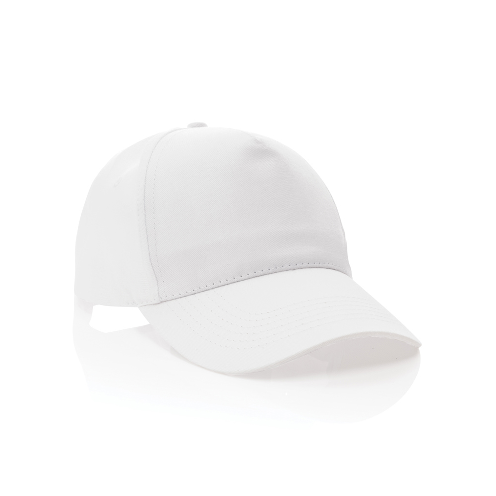 Impact AWARE™ 5 panel 190gr gerecycled katoenen cap - wit (± PMS White)