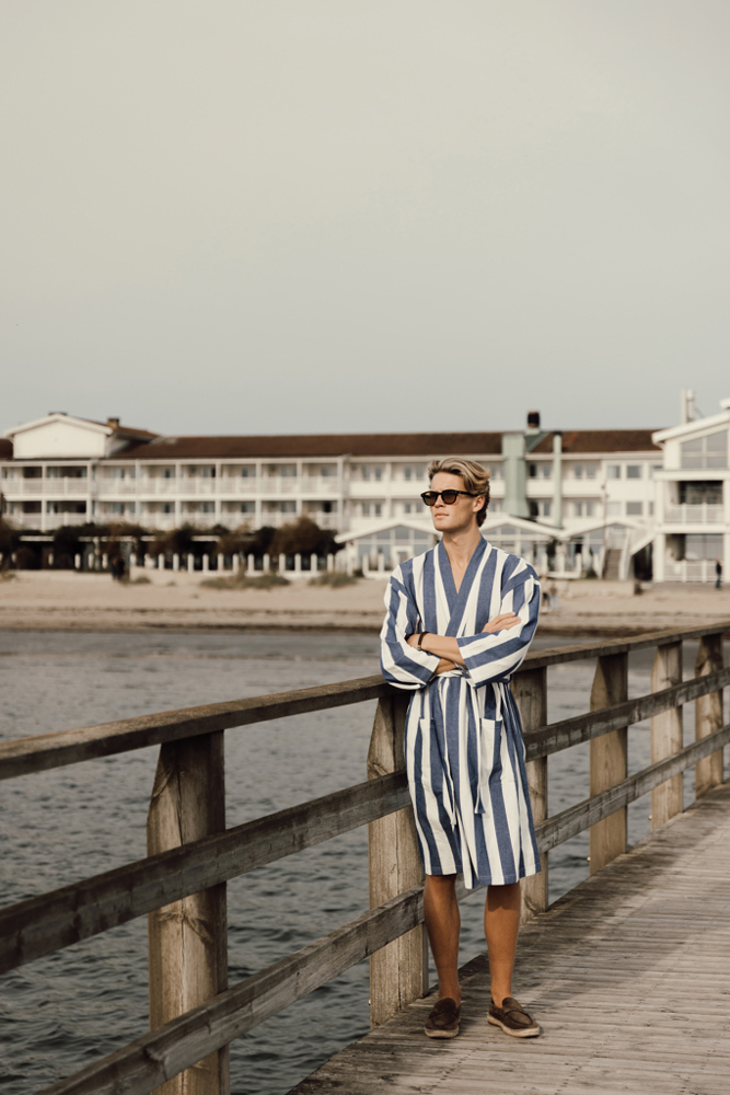 VINGA Ornos GRS katoenen hamam badjas S/M