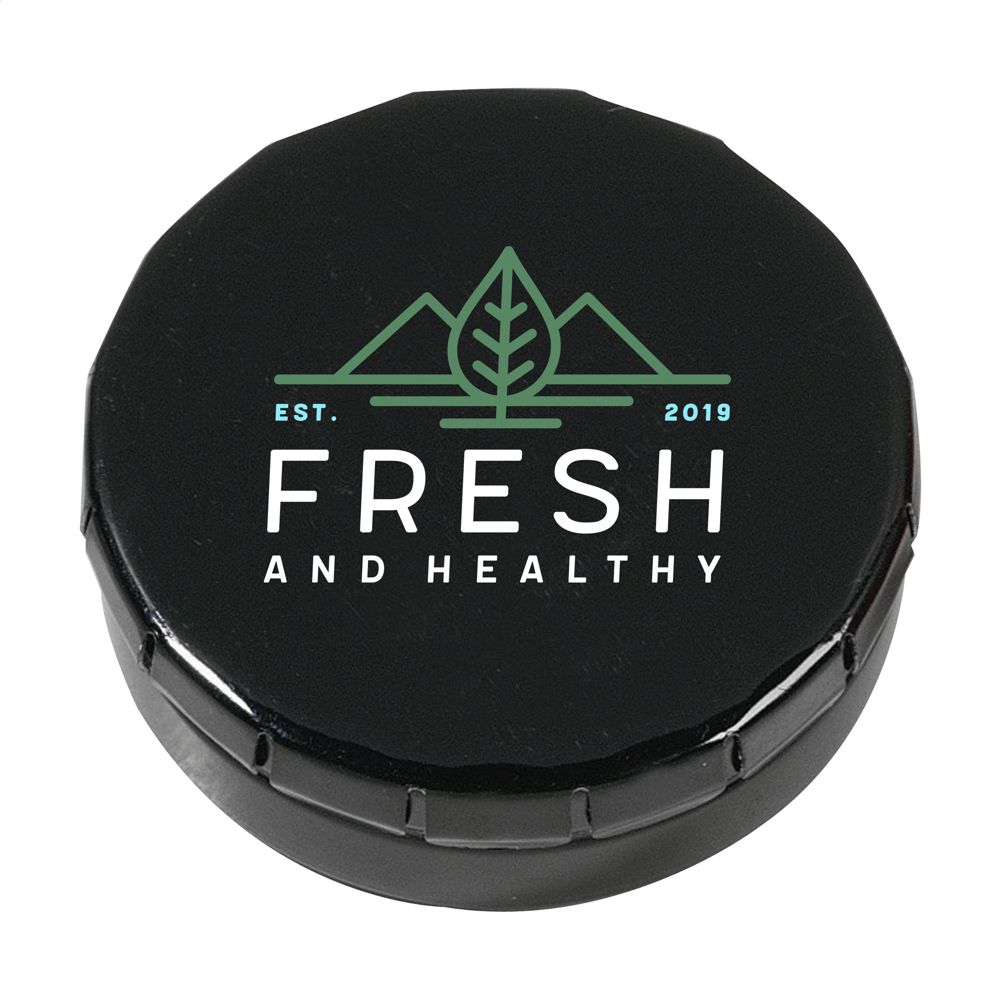 Mini ClicTin pepermuntjes - zwart