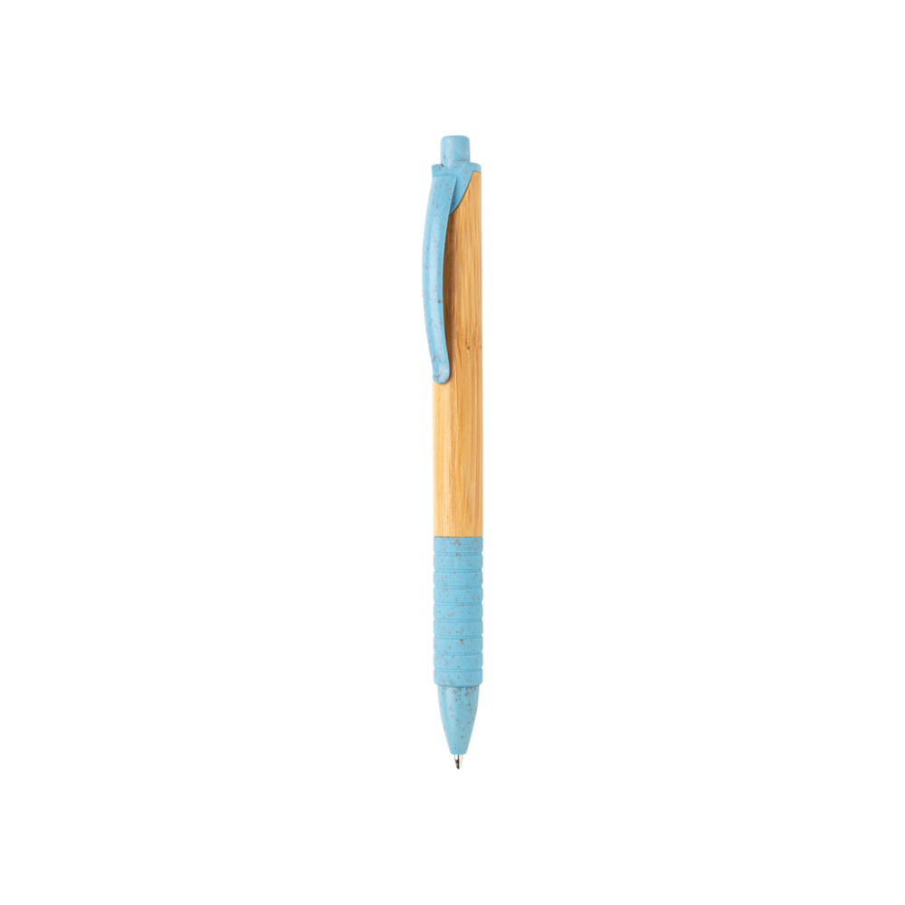 Bamboe & tarwestro pen - blauw (± PMS 542)