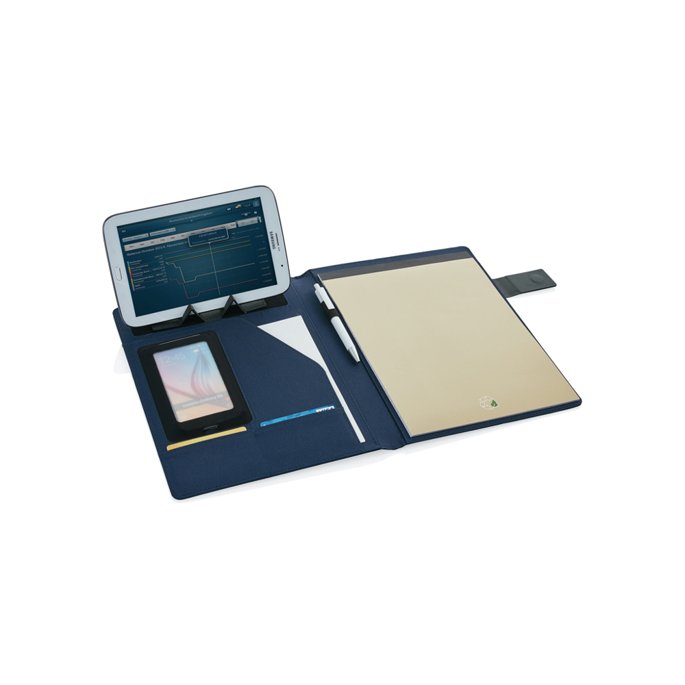 Basic tech portfolio - blauw, zwart (± PMS 534/ ± PMS Black)