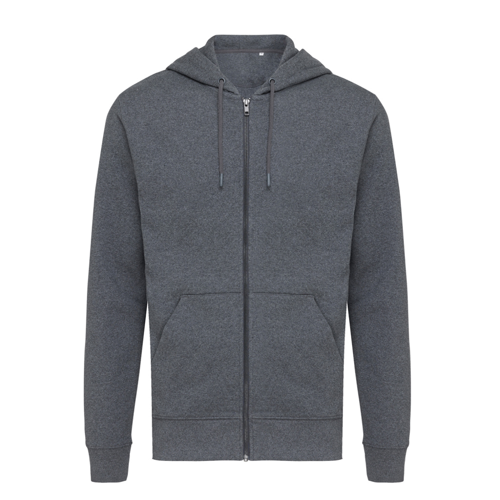 IQONIQ Abisko gerecycled katoen hoodie met rits - heather anthracite (± PMS heather anthracite)