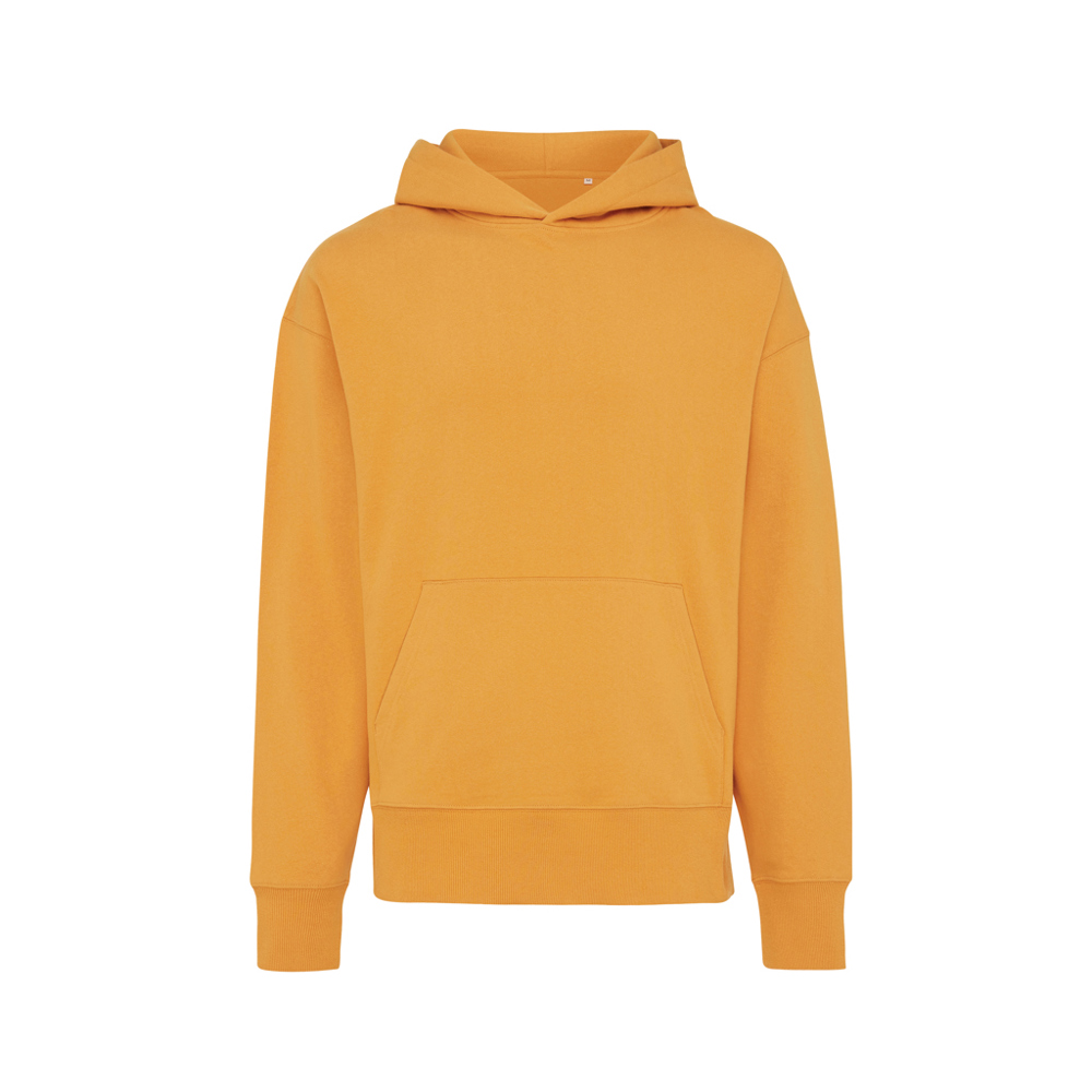 IQONIQ Yoho gerecycled katoen relaxed hoodie - sundial oranje (± PMS 16-1148TCX)