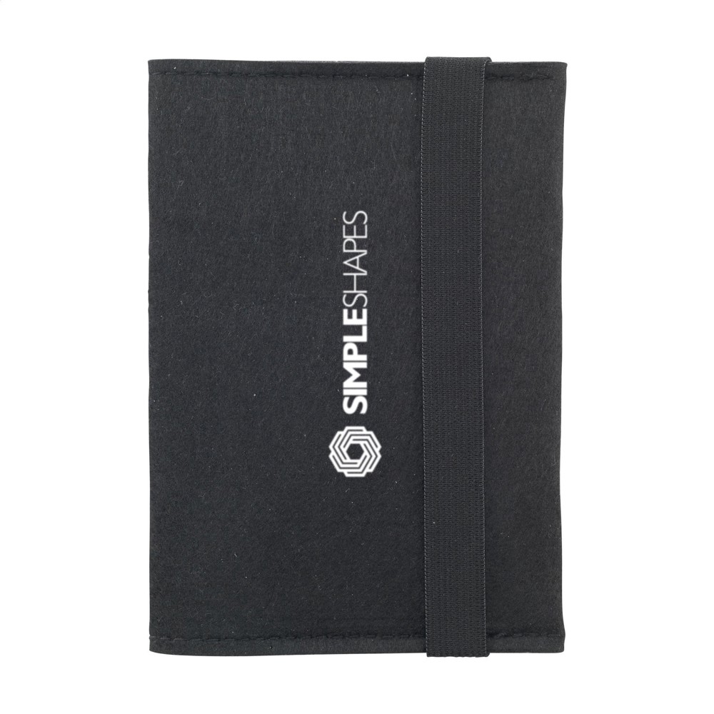 Identify GRS RPET Felt paspoorthouder - zwart