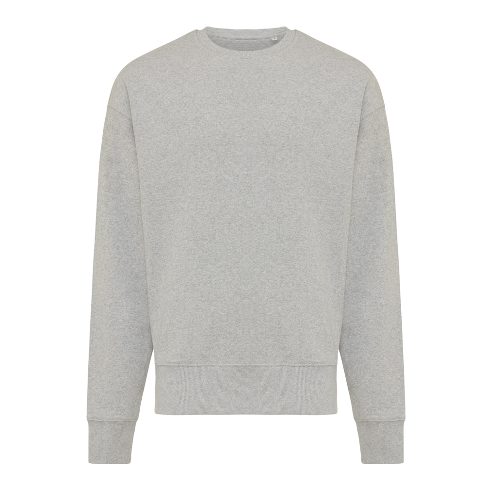 IQONIQ Kruger gerecycled katoen relaxed sweater - heather grey (± PMS heather grey)