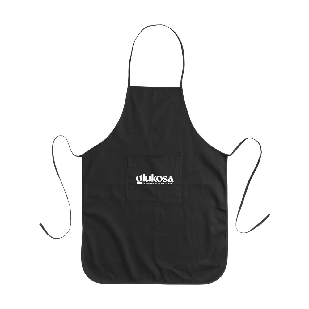 Apron Recycled Cotton (170 g/m²) schort - zwart