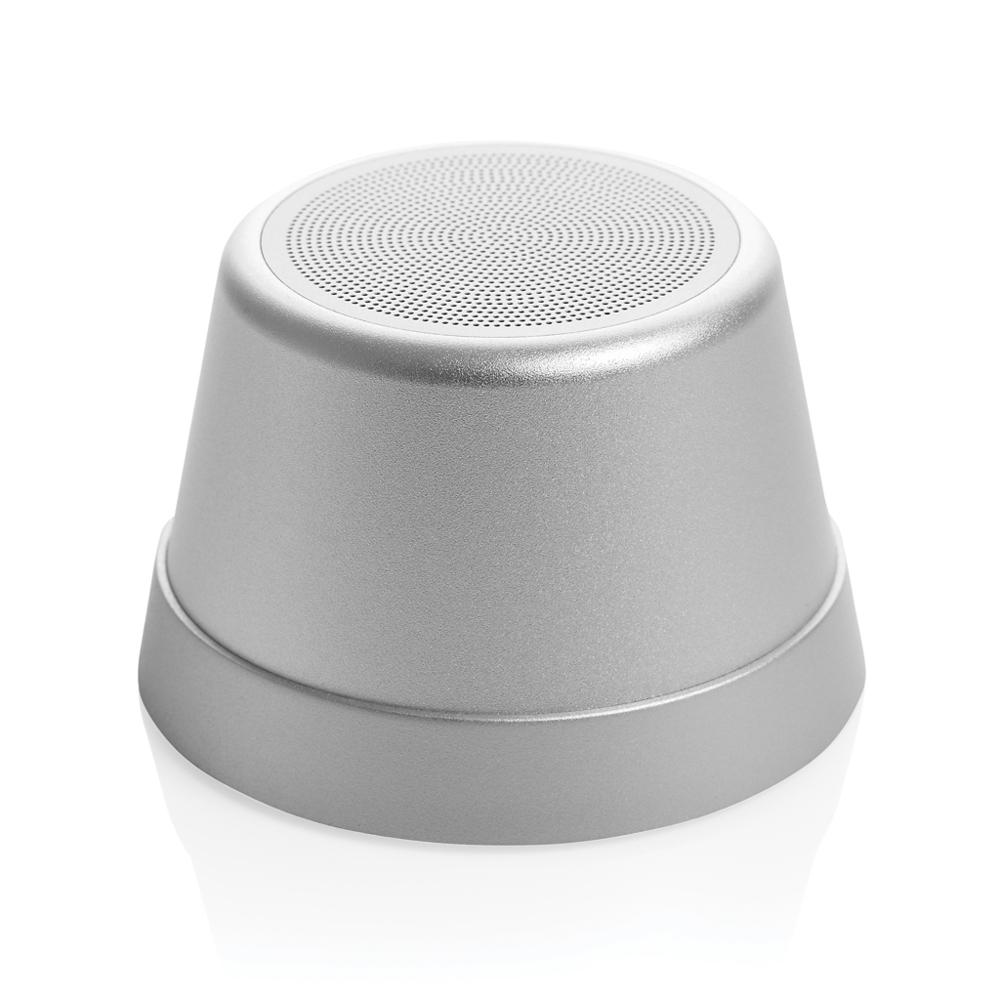 Nivio RCS gerecycled aluminum magnetische 5W Speaker - zilver (± PMS 428)