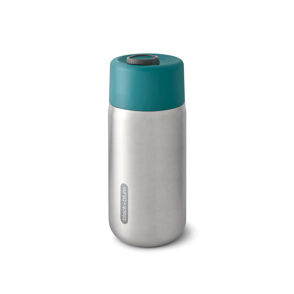 Black+Blum geisoleerde lekvrije reisbeker 340ml. - turquoise (± PMS 315U)