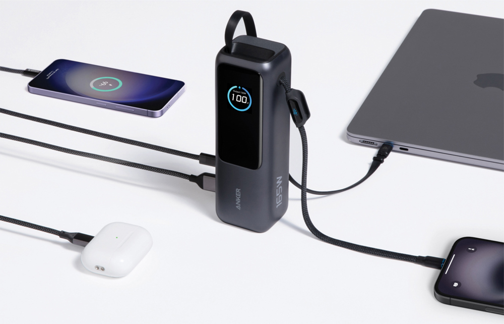 Anker Powerbank 25.000 mAh 165W met ingebouwde kabel