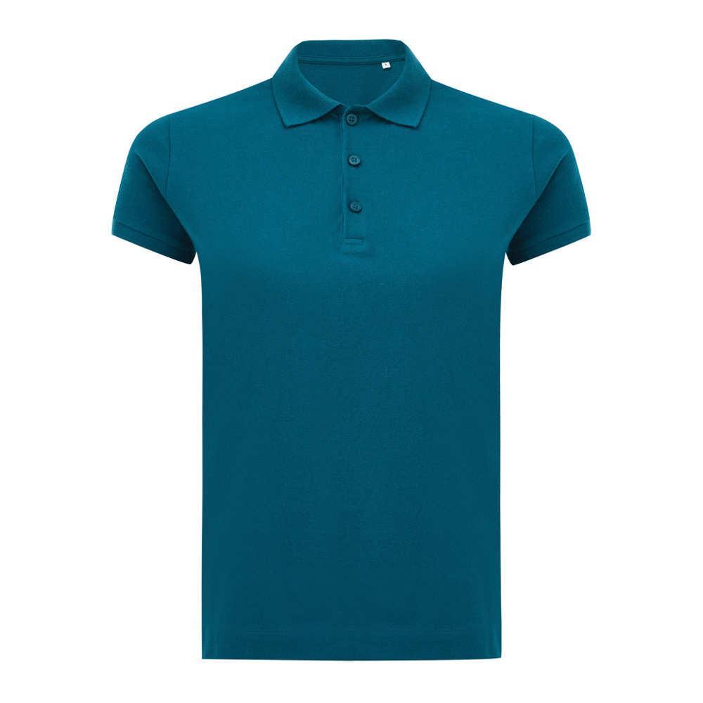IQONIQ Yosemite dames recycled katoen pique polo - dark teal (± PMS 19-4540 TCX)