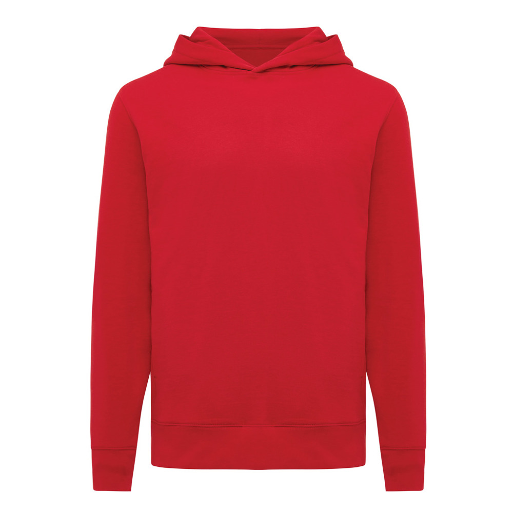 IQONIQ Yengo recycled katoen hoodie met steekzakken - rood (± PMS 19-1757 TCX)