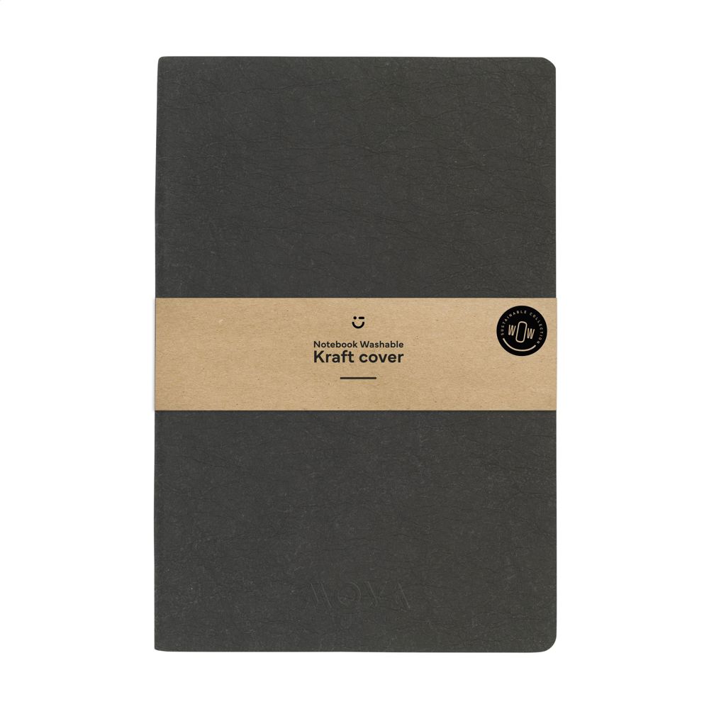 Notebook GRS Washable Kraft Cover A5 notitieboek - zwart