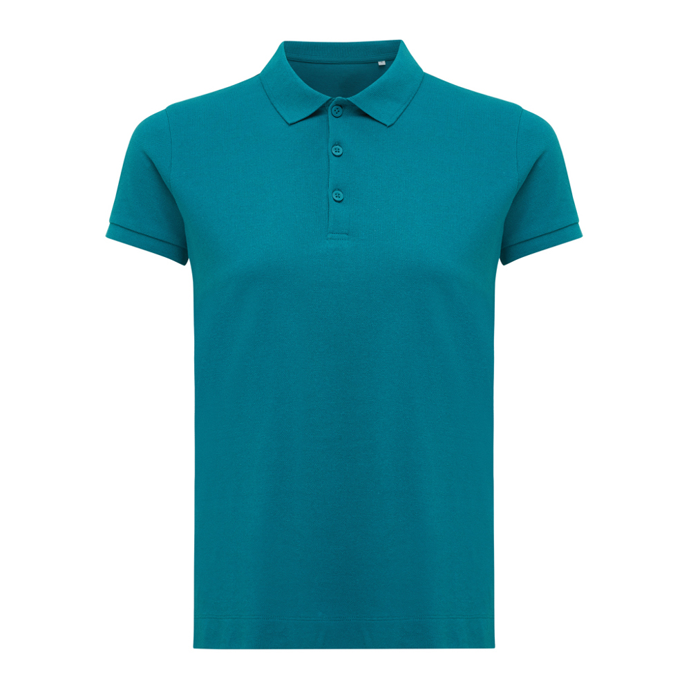 IQONIQ Yosemite dames recycled katoen pique polo - verdigris (± PMS 18-4834TCX)