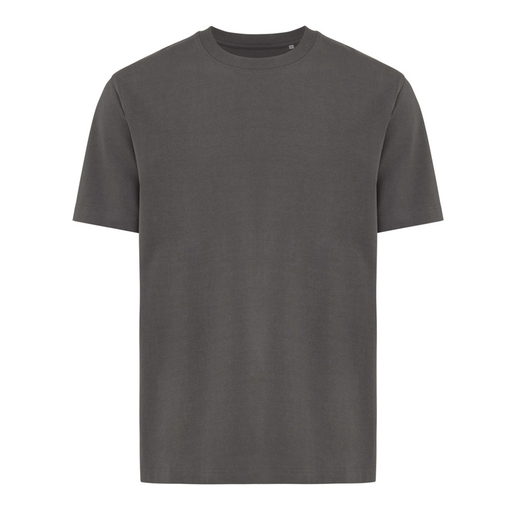 IQONIQ Nikko heavyweight gerecycled katoen t-shirt - antraciet (± PMS 19-3900 TCX)