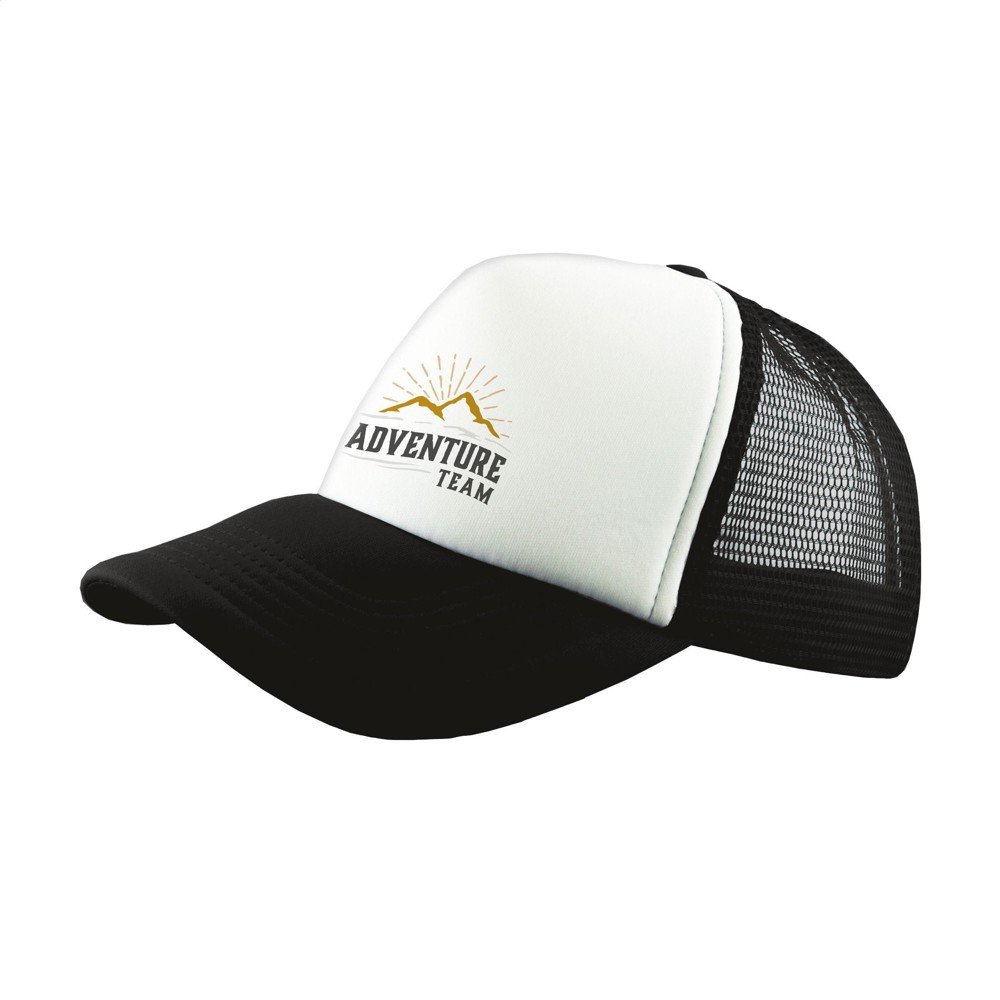 Trucker pet - zwart/wit (± PMS Black)
