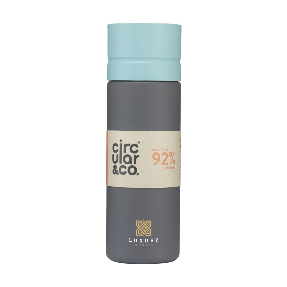 Circular&Co Reusable Bottle 600 ml waterfles - zwart/blauw
