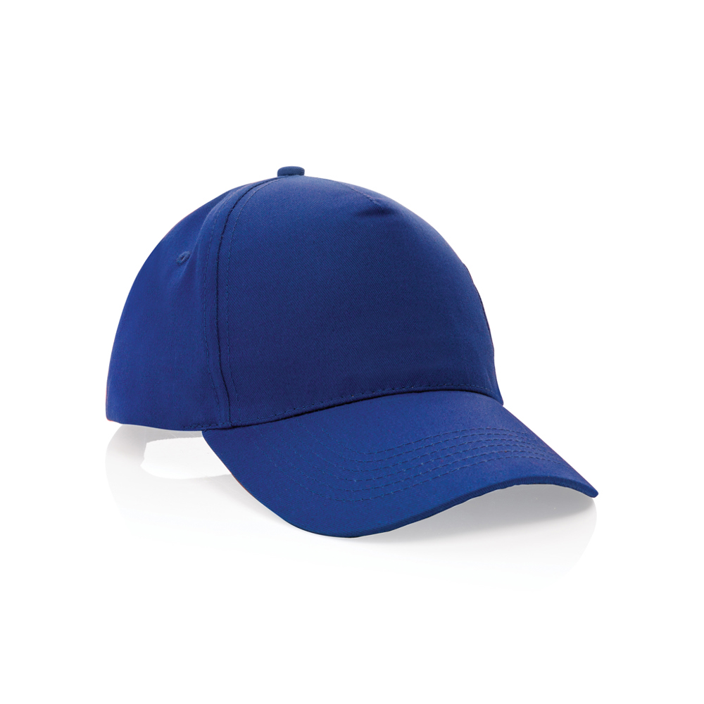 Impact AWARE™ 5 panel 190gr gerecycled katoenen cap - blauw (± PMS 286 C)