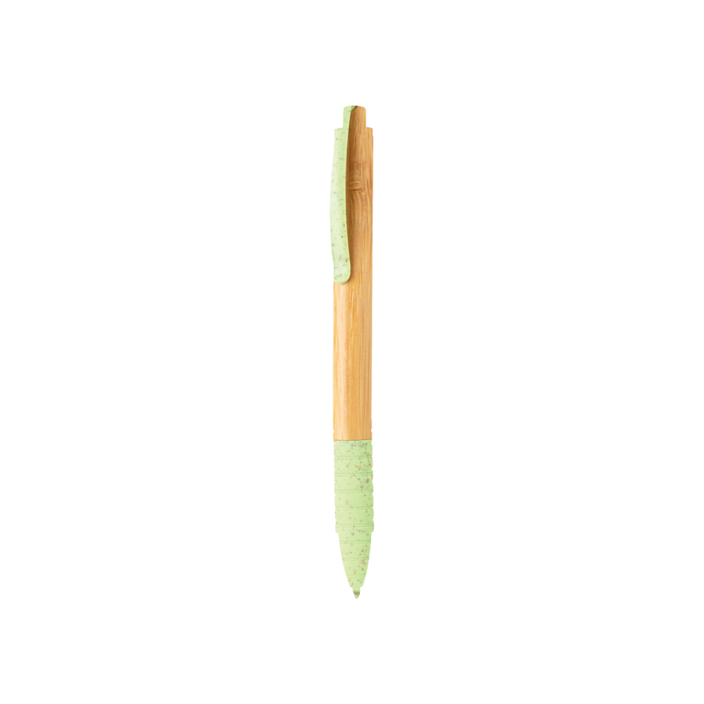 Bamboe & tarwestro pen - groen (± PMS 7486)