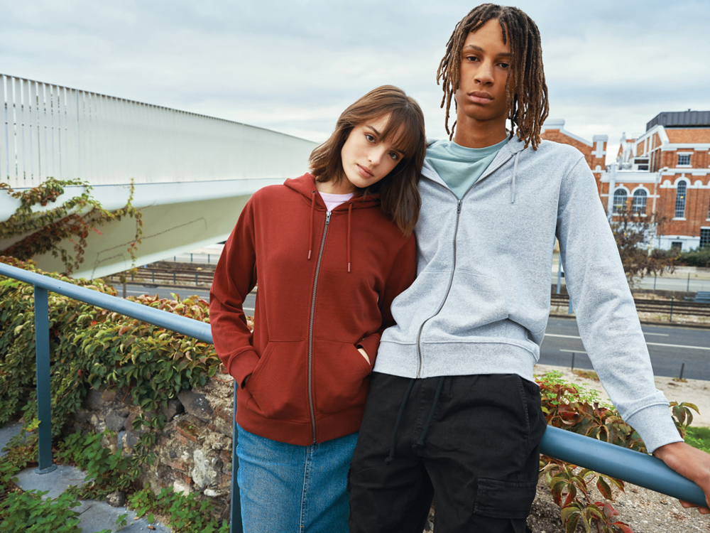 IQONIQ Abisko gerecycled katoen hoodie met rits