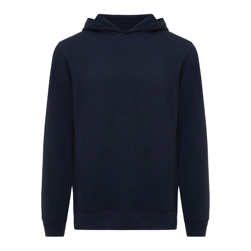 IQONIQ Yengo recycled katoen hoodie met steekzakken - donkerblauw (± PMS 19-3923TCX)