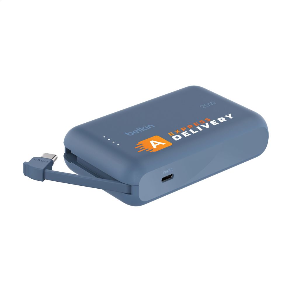 Belkin BoostCharge PowerBank 10K Integrated Cable - blauw
