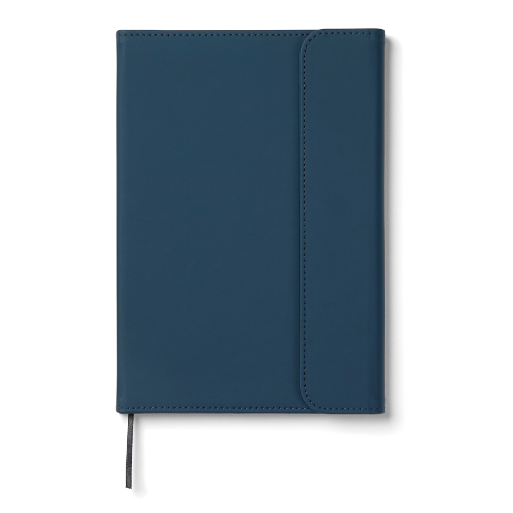 VINGA Baltimore GRS papier & PU notitieboek - donkerblauw (± PMS 19-4110 TPG)
