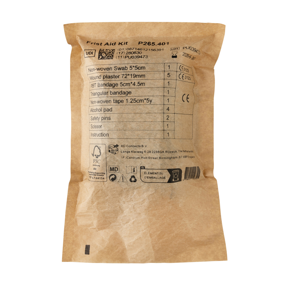 RCS gerecycled nubuck PU etui mailable EHBO-set